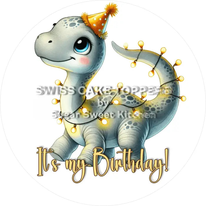 Tortenaufleger süsser Dino 09 - essbar & personalisierbar - Fondant- Torten- Cupcakeaufleger Sugar Sweet Kitchen