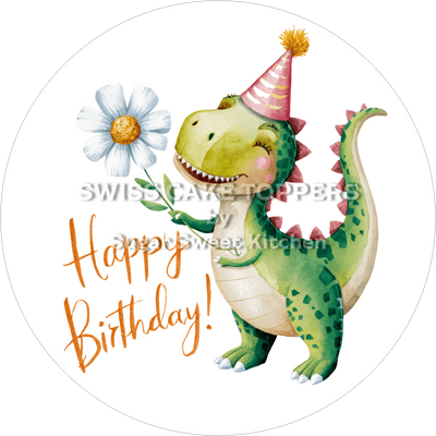 Tortenaufleger süsser Dino1 - personalisierbar