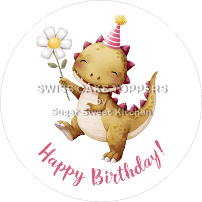 Tortenaufleger süsser Dino2 - personalisierbar