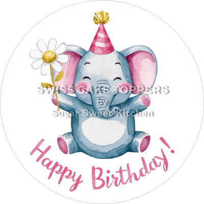 Tortenaufleger süsser Elefant3 - personalisierbar