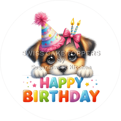 Tortenaufleger süsser Hund6 - personalisierbar