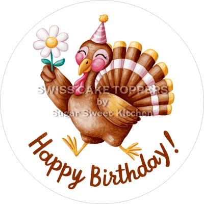Tortenaufleger süsser Truthahn1 - personalisierbar