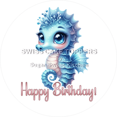 Tortenaufleger süsses Seepferd3 - personalisierbar