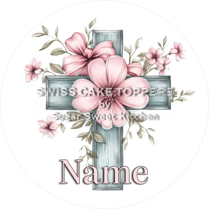 Tortenaufleger Taufe 03 - essbar & personalisierbar - Fondant- Torten- Cupcakeaufleger Sugar Sweet Kitchen