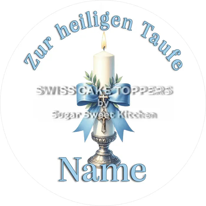 Tortenaufleger Taufe 07 - essbar & personalisierbar - Fondant- Torten- Cupcakeaufleger Sugar Sweet Kitchen