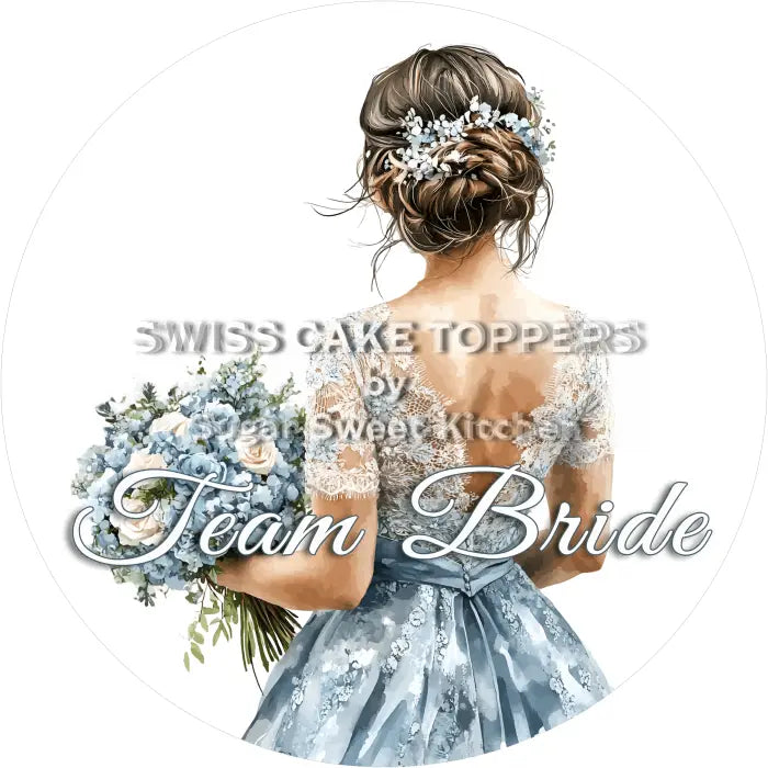 Tortenaufleger Team Bride 01 - essbar & personalisierbar - Fondant- Torten- Cupcakeaufleger Sugar Sweet Kitchen