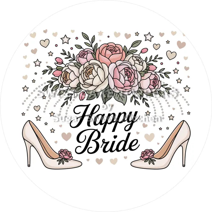 Tortenaufleger Team Bride 05 - essbar & personalisierbar - Fondant- Torten- Cupcakeaufleger Sugar Sweet Kitchen