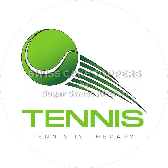 Tortenaufleger Tennis 04 - essbar & personalisierbar - Fondant- Torten- Cupcakeaufleger Sugar Sweet Kitchen