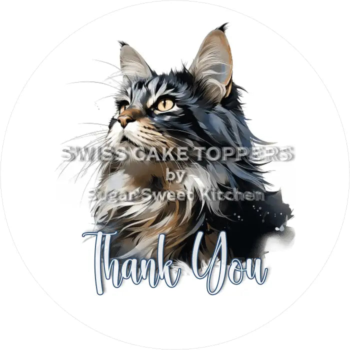 Tortenaufleger Thank you 05 - essbar & personalisierbar - Fondant- Torten- Cupcakeaufleger Sugar Sweet Kitchen