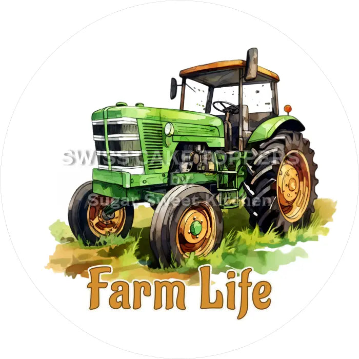 Tortenaufleger Traktor 02 - essbar & personalisierbar - Fondant- Torten- Cupcakeaufleger Sugar Sweet Kitchen