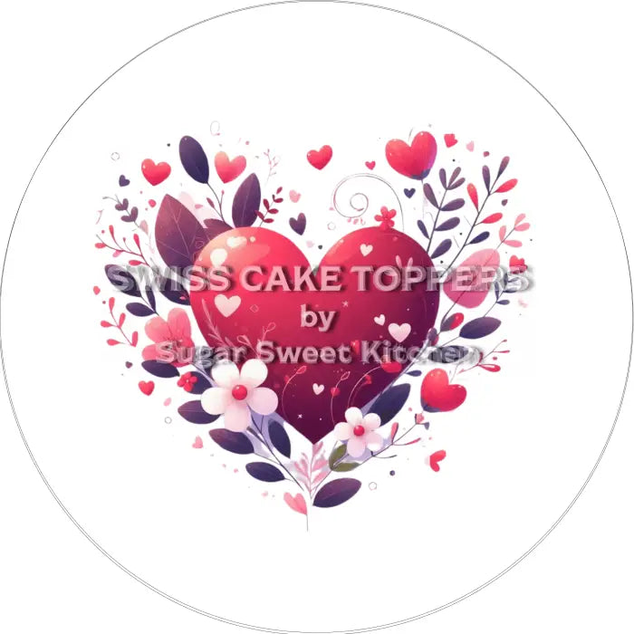 Tortenaufleger Valentinstag Liebe 15 - essbar & personalisierbar - Fondant- Torten- Cupcakeaufleger Sugar Sweet Kitchen