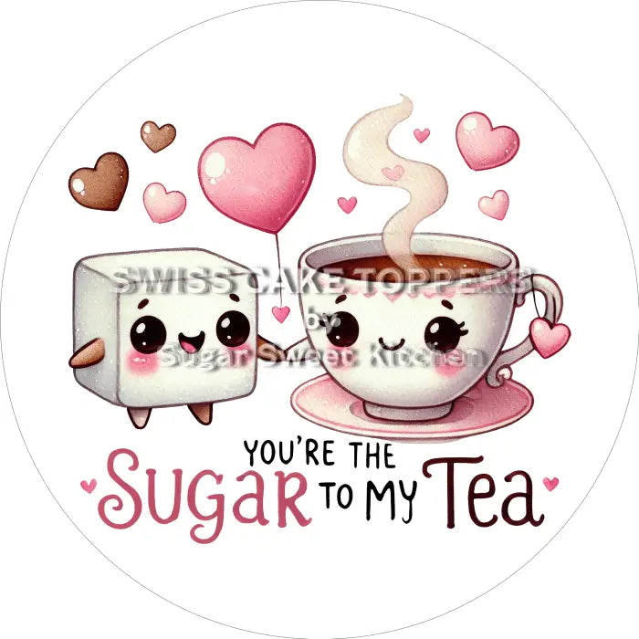 Tortenaufleger Valentinstag Love 10 - essbar & personalisierbar - Fondant- Torten- Cupcakeaufleger Sugar Sweet Kitchen