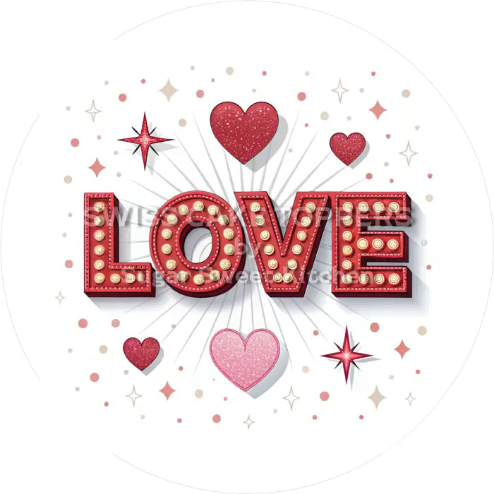 Tortenaufleger Valentinstag Love 25 - essbar & personalisierbar - Fondant- Torten- Cupcakeaufleger Sugar Sweet Kitchen