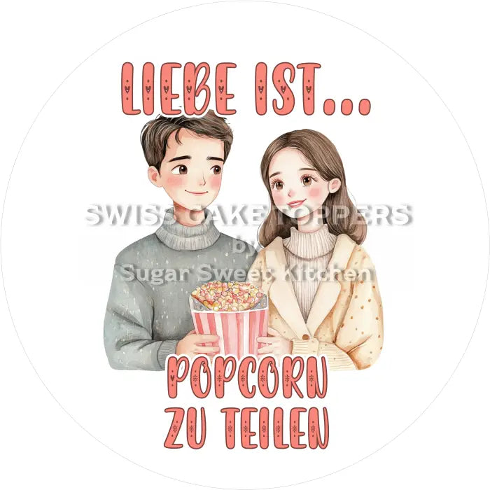 Tortenaufleger Valentinstag Love 30 - essbar & personalisierbar - Fondant- Torten- Cupcakeaufleger Sugar Sweet Kitchen