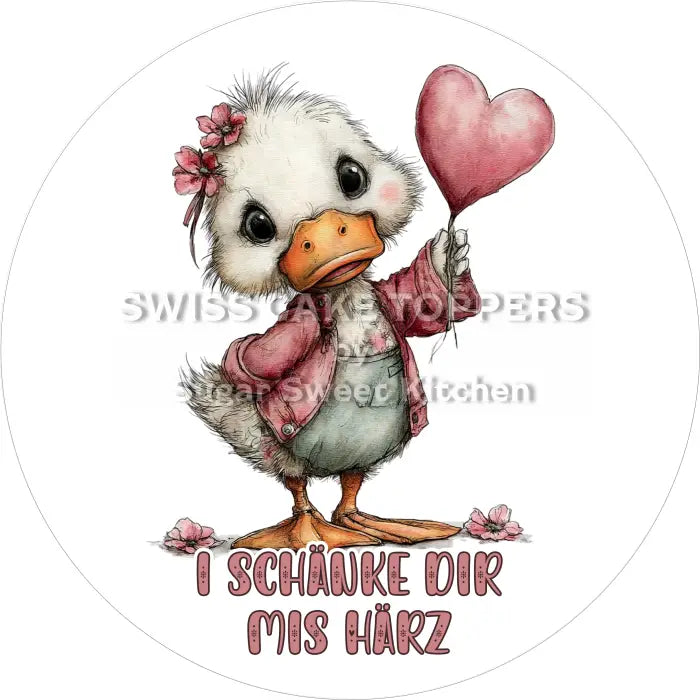 Tortenaufleger Valentinstag Love 34 - essbar & personalisierbar - Fondant- Torten- Cupcakeaufleger Sugar Sweet Kitchen