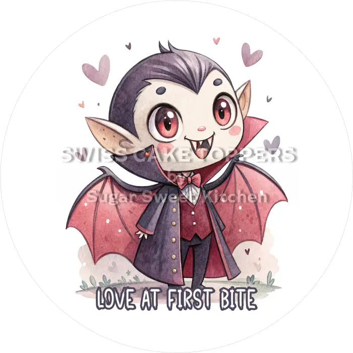 Tortenaufleger Valentinstag Vampire 15 - essbar & personalisierbar - Fondant- Torten- Cupcakeaufleger Sugar Sweet