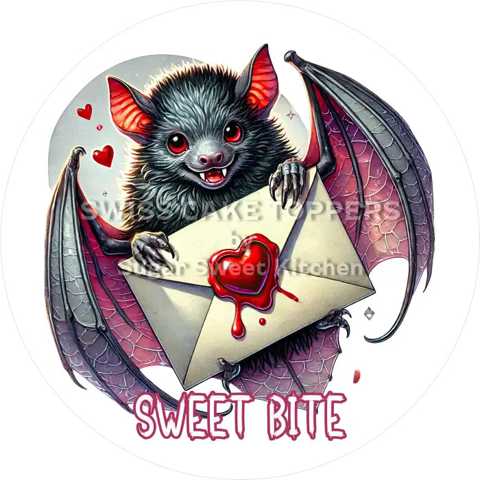 Tortenaufleger Valentinstag Vampire 36 - essbar & personalisierbar - Fondant- Torten- Cupcakeaufleger Sugar Sweet