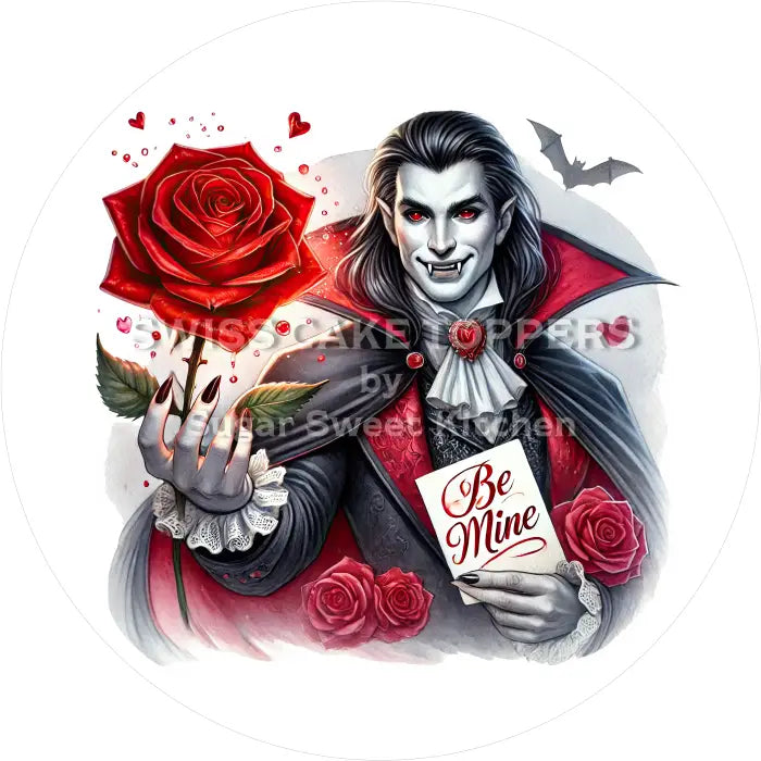 Tortenaufleger Valentinstag Vampire 37 - essbar & personalisierbar - Fondant- Torten- Cupcakeaufleger Sugar Sweet