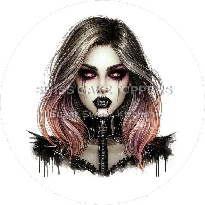 Tortenaufleger Vampire 04 - essbar & personalisierbar - Fondant- Torten- Cupcakeaufleger Sugar Sweet Kitchen