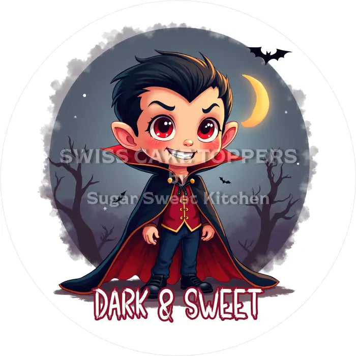 Tortenaufleger Vampire 09 - essbar & personalisierbar - Fondant- Torten- Cupcakeaufleger Sugar Sweet Kitchen