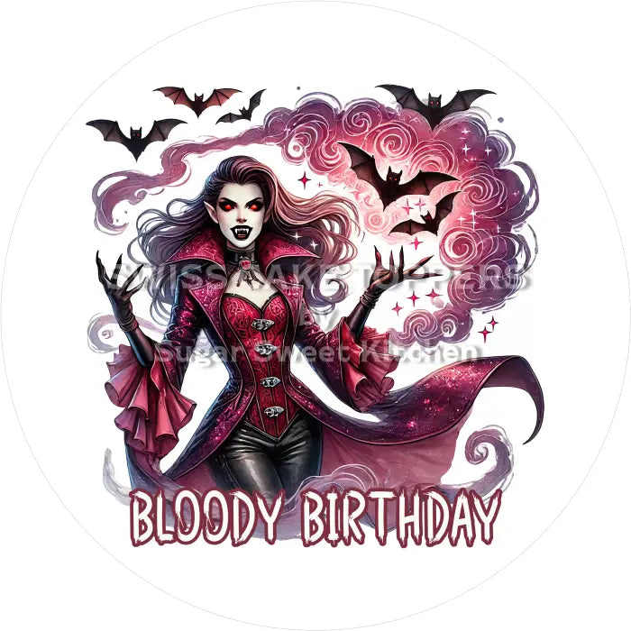 Tortenaufleger Vampire 26 - essbar & personalisierbar - Fondant- Torten- Cupcakeaufleger Sugar Sweet Kitchen