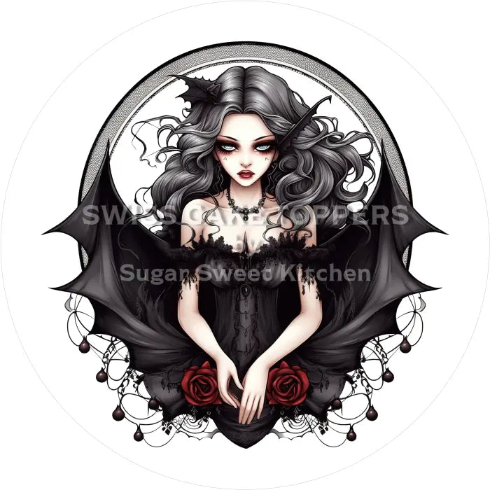 Tortenaufleger Vampire 38 - essbar & personalisierbar - Fondant- Torten- Cupcakeaufleger Sugar Sweet Kitchen