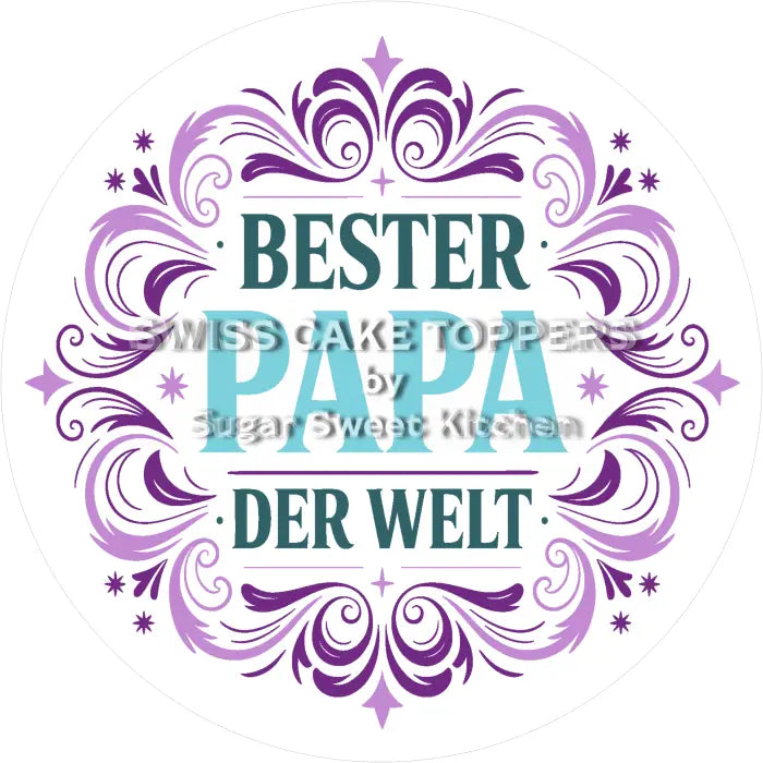 Tortenaufleger Vatertag 13 - essbar & personalisierbar - Fondant- Torten- Cupcakeaufleger Sugar Sweet Kitchen