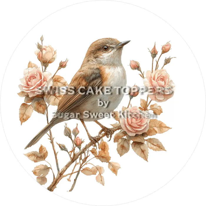 Tortenaufleger Vogel 06 - essbar & personalisierbar - Fondant- Torten- Cupcakeaufleger Sugar Sweet Kitchen