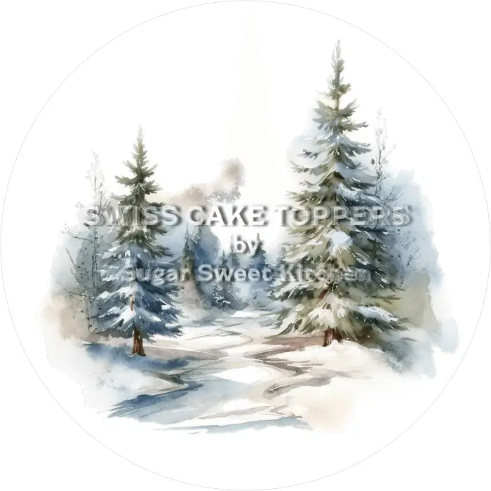 Tortenaufleger Wald Natur 01 - essbar & personalisierbar - Fondant- Torten- Cupcakeaufleger Sugar Sweet Kitchen