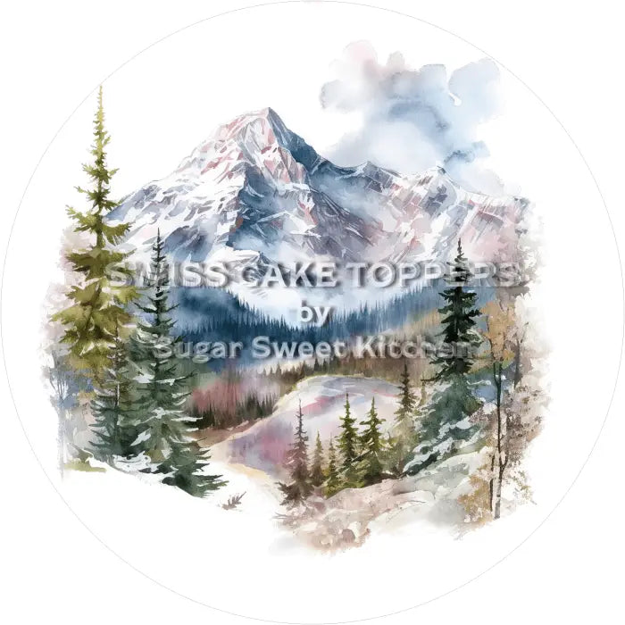 Tortenaufleger Wald Natur 02 - essbar & personalisierbar - Fondant- Torten- Cupcakeaufleger Sugar Sweet Kitchen