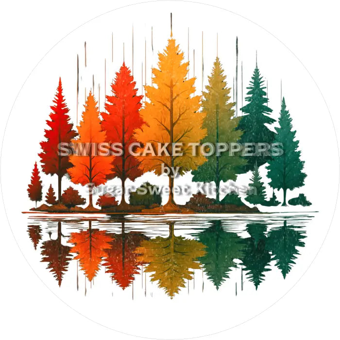 Tortenaufleger Wald Natur 03- essbar & personalisierbar - Fondant- Torten- Cupcakeaufleger Sugar Sweet Kitchen
