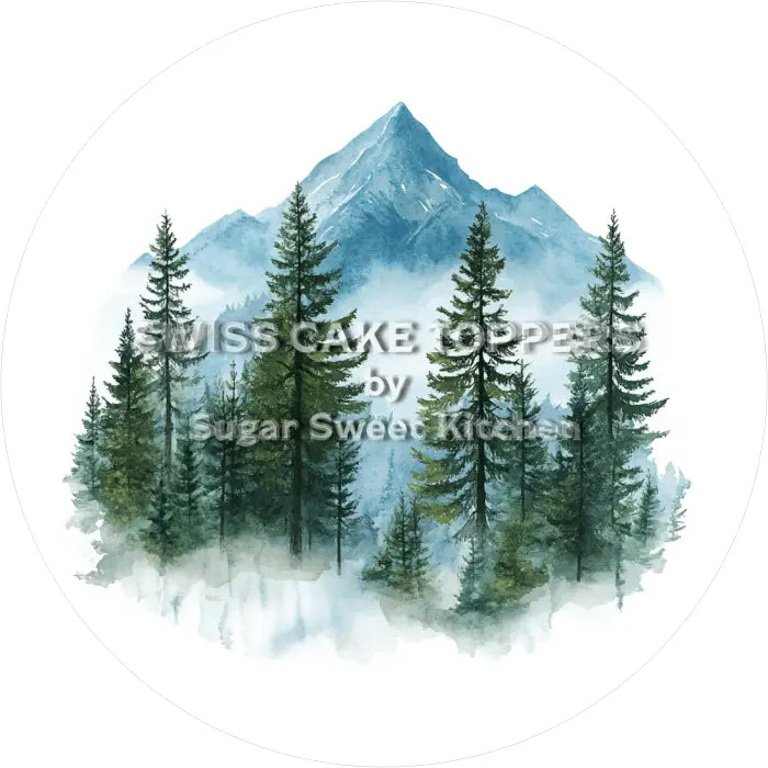 Tortenaufleger Wald Natur 06 - essbar & personalisierbar - Fondant- Torten- Cupcakeaufleger Sugar Sweet Kitchen