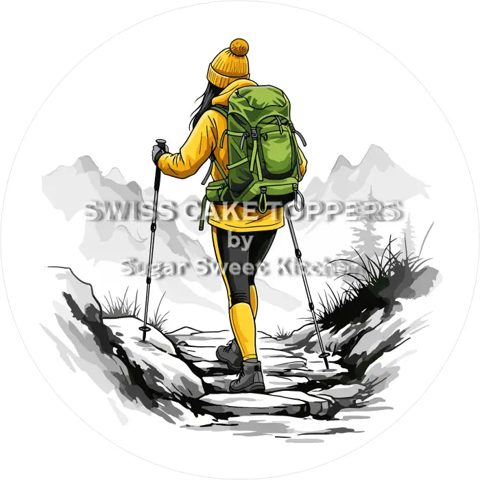 Tortenaufleger Wandern 05 - essbar & personalisierbar - Fondant- Torten- Cupcakeaufleger Sugar Sweet Kitchen