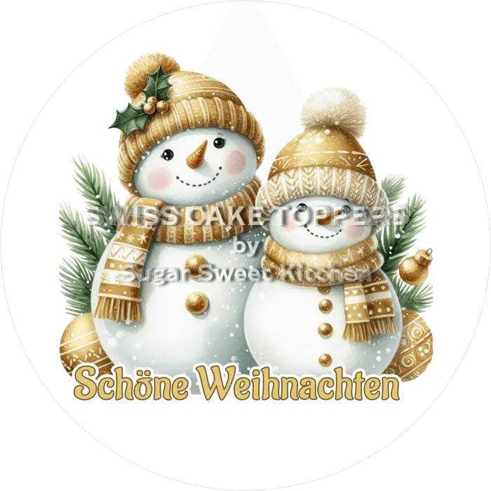 Tortenaufleger Weihnachten 13 - essbar & personalisierbar - Fondant- Torten- Cupcakeaufleger Sugar Sweet Kitchen
