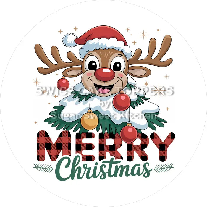 Tortenaufleger Weihnachten 25 - essbar & personalisierbar - Fondant- Torten- Cupcakeaufleger Sugar Sweet Kitchen