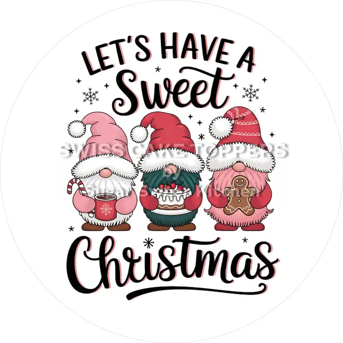 Tortenaufleger Weihnachten 28 - essbar & personalisierbar - Fondant- Torten- Cupcakeaufleger Sugar Sweet Kitchen