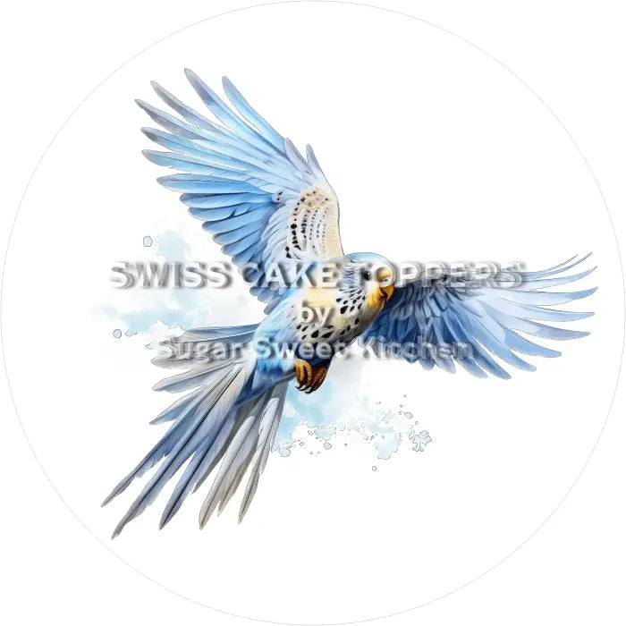Tortenaufleger Wellensittich 16 - essbar & personalisierbar - Fondant- Torten- Cupcakeaufleger Sugar Sweet Kitchen
