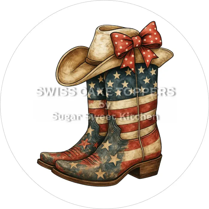 Tortenaufleger Western 01 - essbar & personalisierbar - Fondant- Torten- Cupcakeaufleger Sugar Sweet Kitchen