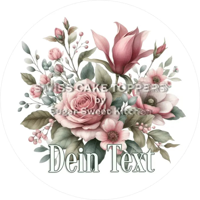 Tortenaufleger Willkommen 23 - essbar & personalisierbar - Fondant- Torten- Cupcakeaufleger Sugar Sweet Kitchen