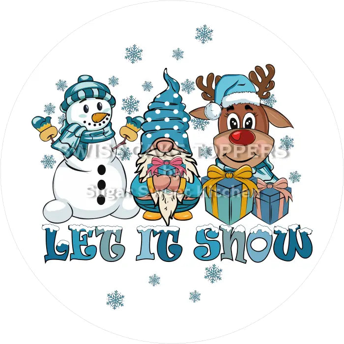 Tortenaufleger Winter 02 - essbar & personalisierbar - Fondant- Torten- Cupcakeaufleger Sugar Sweet Kitchen