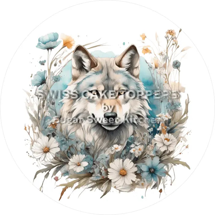 Tortenaufleger Wolf 01 - essbar & personalisierbar - Fondant- Torten- Cupcakeaufleger Sugar Sweet Kitchen