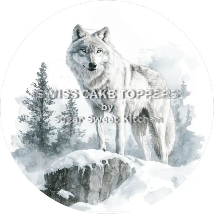 Tortenaufleger Wolf 02 - essbar & personalisierbar - Fondant- Torten- Cupcakeaufleger Sugar Sweet Kitchen