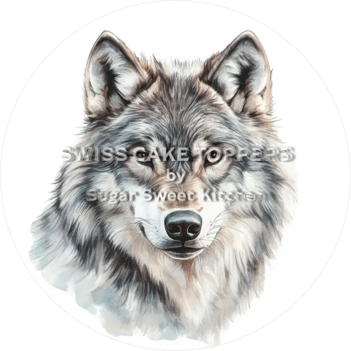 Tortenaufleger Wolf 03 - essbar & personalisierbar - Fondant- Torten- Cupcakeaufleger Sugar Sweet Kitchen