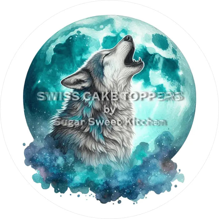 Tortenaufleger Wolf 04 - essbar & personalisierbar - Fondant- Torten- Cupcakeaufleger Sugar Sweet Kitchen