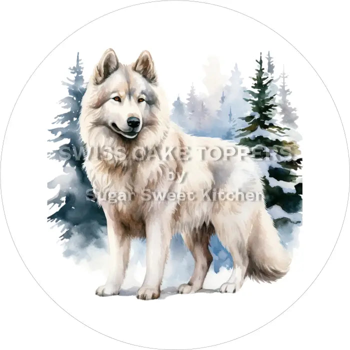 Tortenaufleger Wolf 05 - essbar & personalisierbar - Fondant- Torten- Cupcakeaufleger Sugar Sweet Kitchen