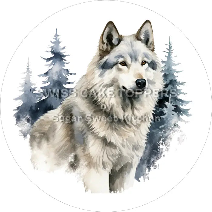 Tortenaufleger Wolf 06 - essbar & personalisierbar - Fondant- Torten- Cupcakeaufleger Sugar Sweet Kitchen