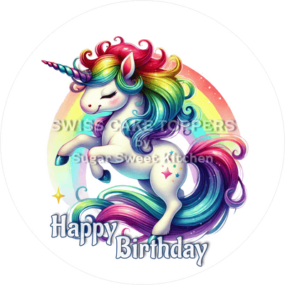 Tortenaufleger zauberhaftes Einhorn2 - personalisierbar