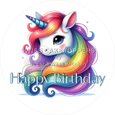 Tortenaufleger zauberhaftes Einhorn4 - personalisierbar