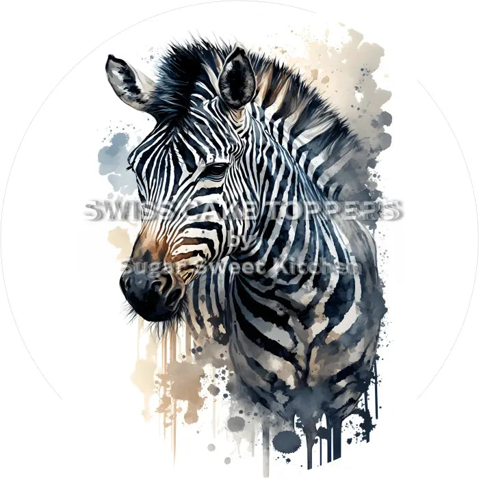 Tortenaufleger Zebra 02 - essbar & personalisierbar - Fondant- Torten- Cupcakeaufleger Sugar Sweet Kitchen