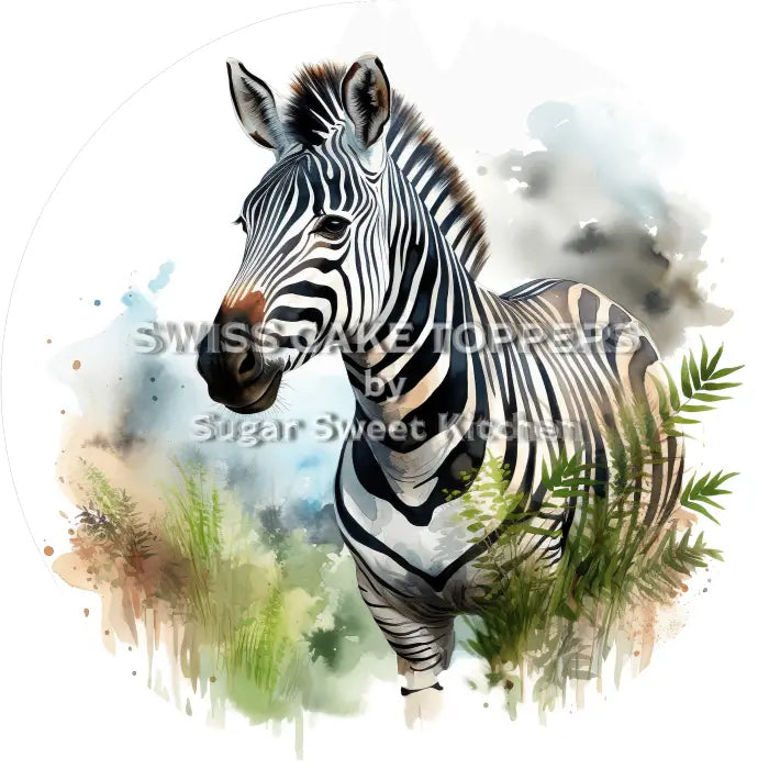 Tortenaufleger Zebra 03 - essbar & personalisierbar - Fondant- Torten- Cupcakeaufleger Sugar Sweet Kitchen